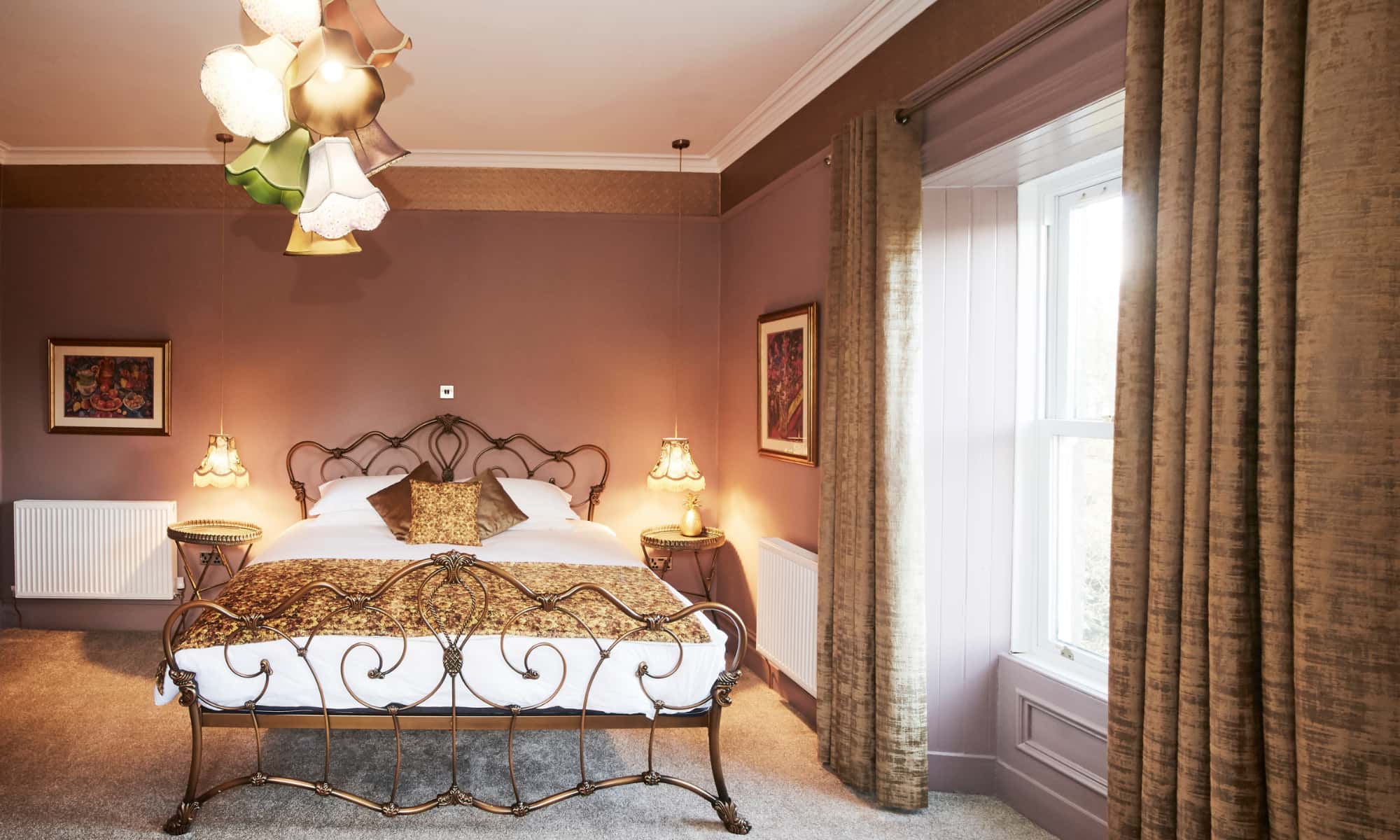 superking size bed in The Parlour at The House at Hawes luxury b&b at Hawes