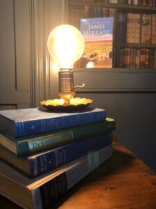 James Herriot book light in The Library at the House at Hawes B&B